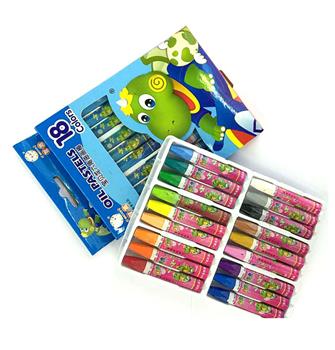 普装18色油画棒可旋转蜡笔儿童涂鸦绘画笔套装（包邮）