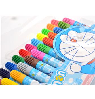 哆啦A梦24色水彩笔可水洗无毒学生画画文具套装